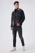 Lee Cooper Puebla კაცის ჯინსის ქურთუკი ნაცრისფერი