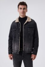 Lee Cooper Puebla კაცის ჯინსის ქურთუკი ნაცრისფერი