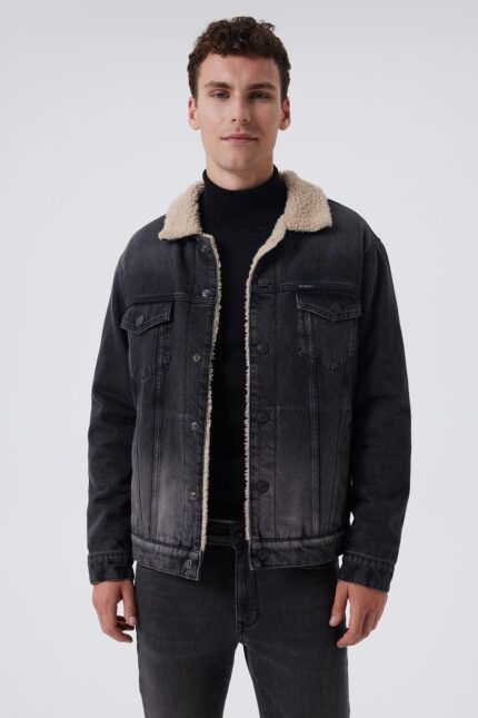 Lee Cooper Puebla კაცის ჯინსის ქურთუკი ნაცრისფერი