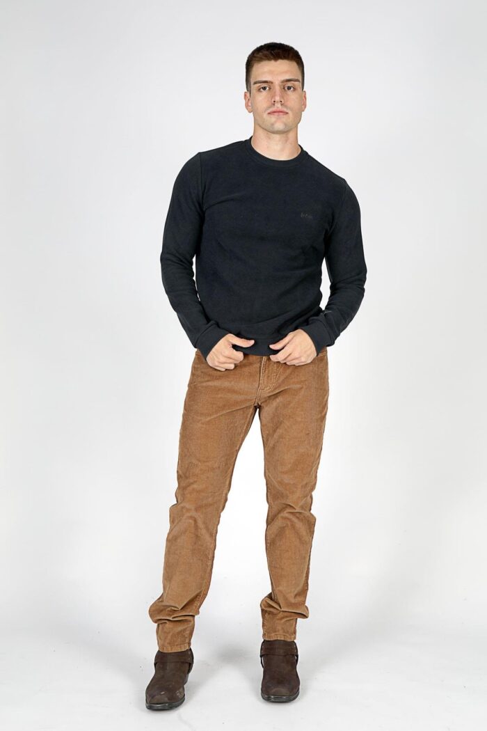 Newdwade Men's O Neck Sweatshirt Navy Blue