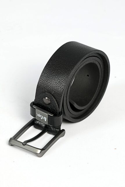 Albie Men's Leather Belt Black