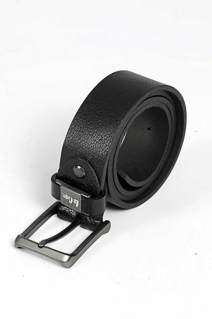 Albie Men's Leather Belt Black