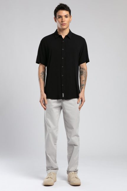 Basices Men's Black Long Sleeve Shirt