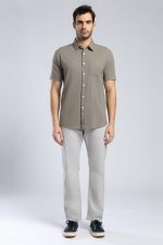 Desola Men's Khaki Cotton Shirt