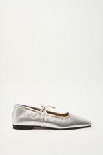 Women's Silver Patent Rope Ballerinas