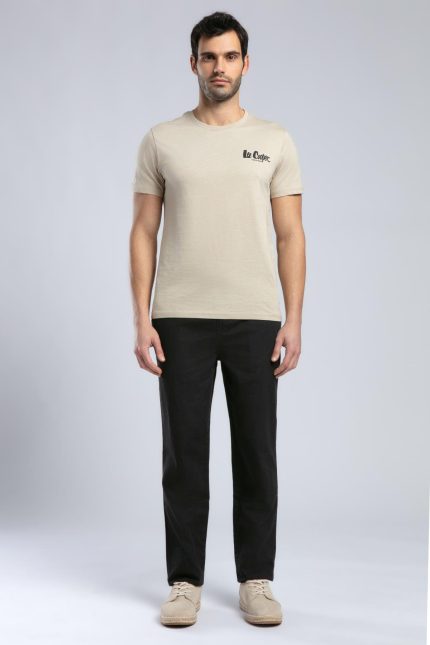 Men's Black Cotton Beach Trousers