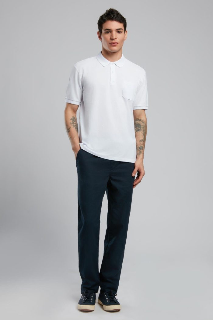 Men's Navy Blue Cotton Chino Trousers Men's Navy Blue Cotton Chino Trousers