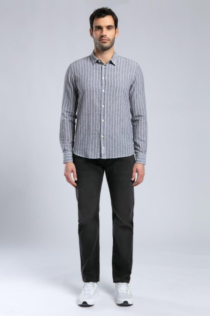 Nısjos Men's Long Sleeve Shirt Gray