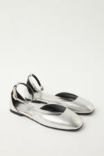 Women's Silver Ankle Strap Sandals