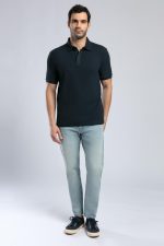 Tylen Men's Navy Cotton Polo Tee