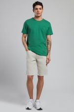 Codrin Men's Green Cotton T-Shirt