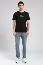 Desav Men's Black Cotton T-Shirt