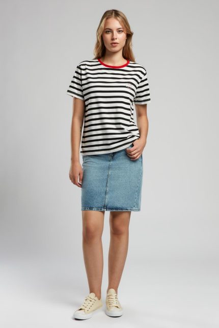 Striped O-Neck Cotton T-Shirt