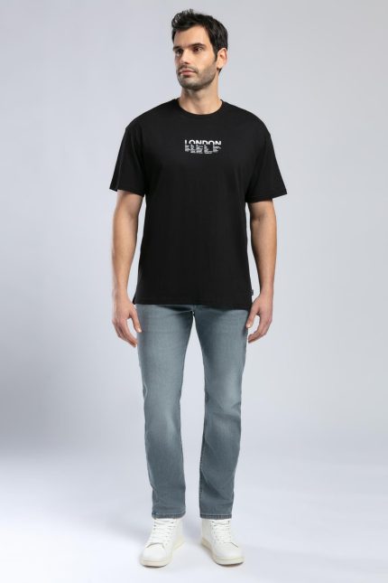 Rolan Men's Cotton O-Neck Black