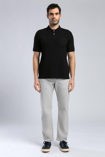 Rolan Men's Black Cotton Polo