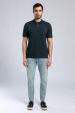 Rolan Men's Navy Cotton Polo
