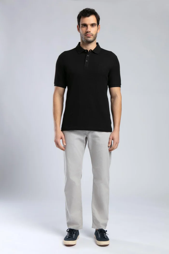 Tylen Black Cotton Polo Shirt Tylen Black Cotton Polo Shirt