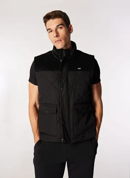 Lee Cooper Men's Black Regular Vest