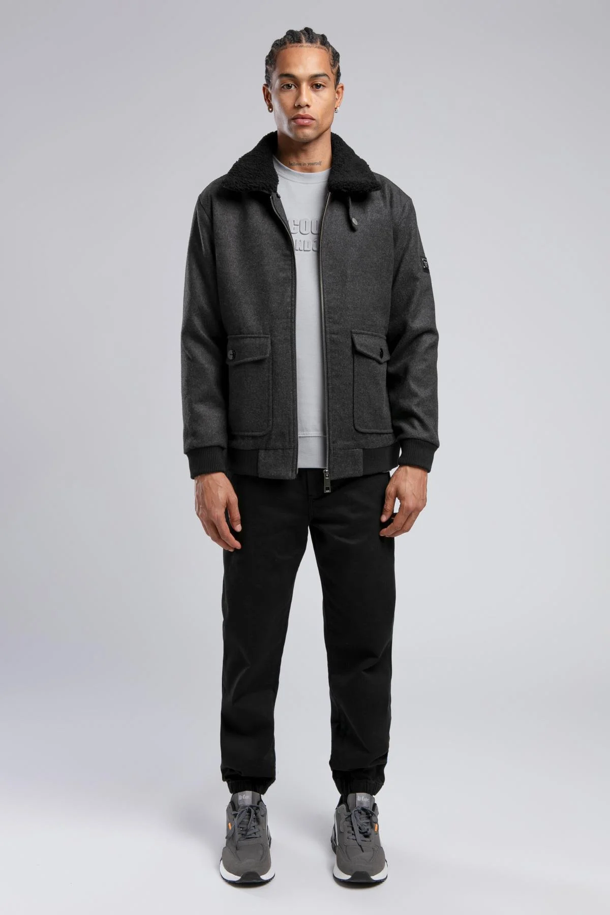 Lee Cooper Bert Men's Coat Anthracite Lee Cooper Bert Men's Coat Anthracite