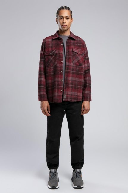 Lee Cooper Men's Donas Shirt Burgundy