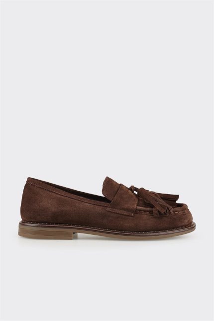 Elle Shoes Brown Leather Women's Casual