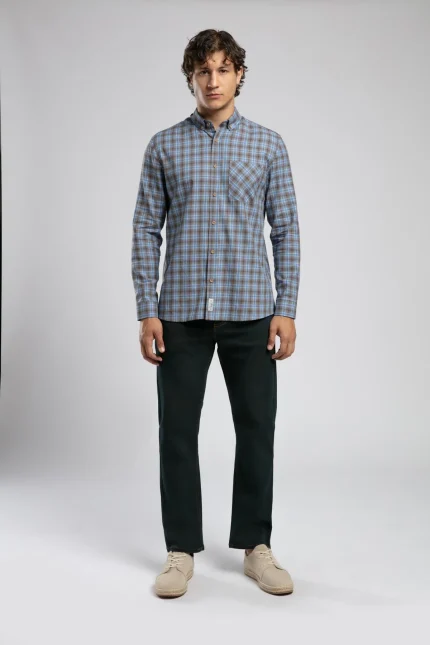 Lee Cooper Trevor Shirt Blue-Tan
