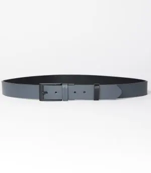 Wrangler 100% Leather Black Gray Belt
