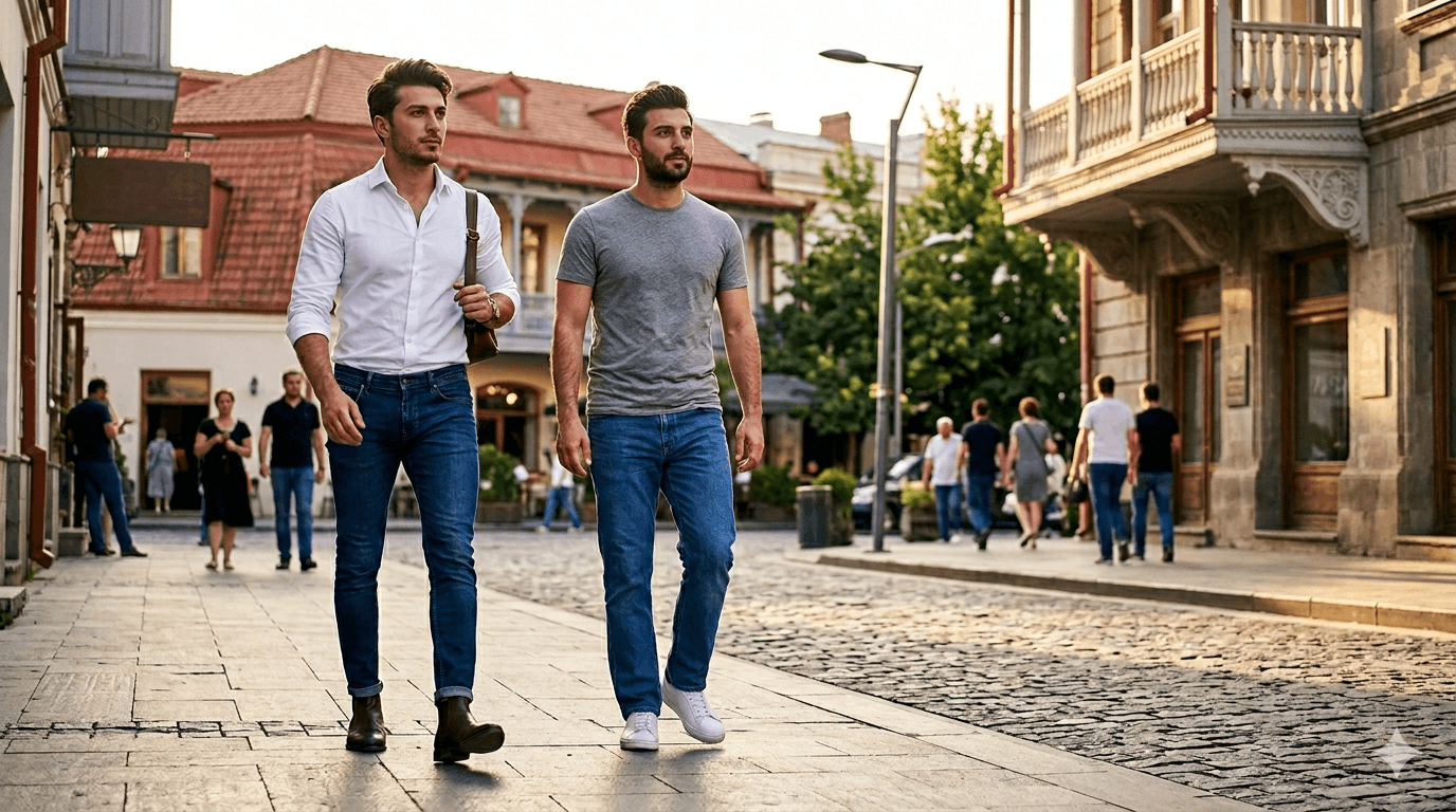 Slim Fit vs Straight Fit კაცის ჯინსი: რომელი ჯობია? 2026