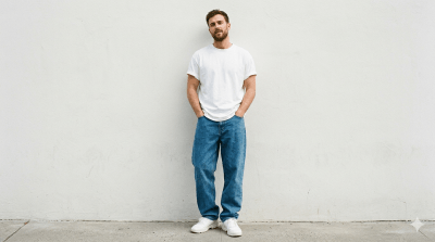 მამაკაცის თავისუფალი სტილის ჯინსი