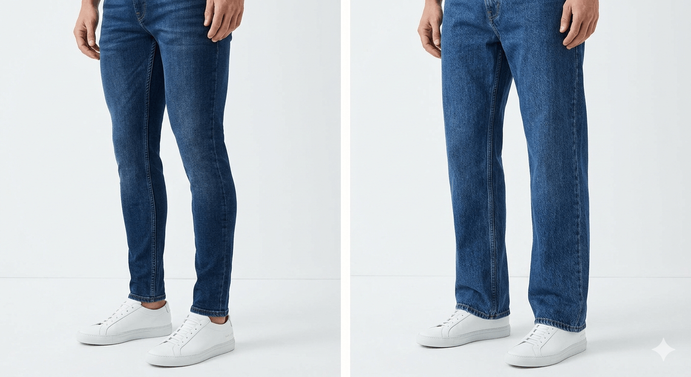Slim Fit vs Straight Fit კაცის ჯინსი #2