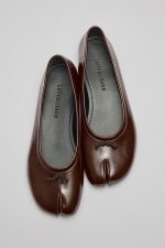 Lutvelizade Ballet Flats with Toe Knot ყავისფერი