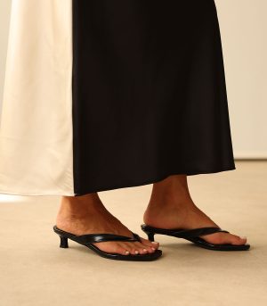 Lutvelizade Satin Mini Heels Brown 2