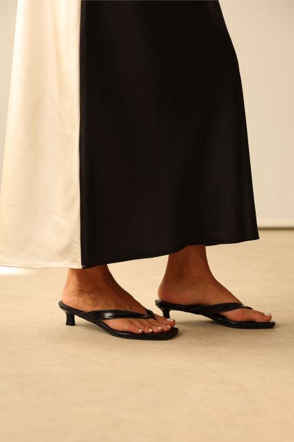 Lutvelizade Satin Mini Heels Brown 2
