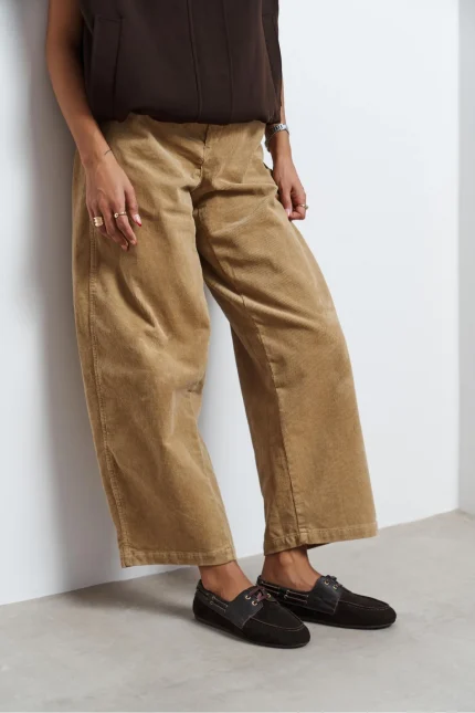 Nisantasi Arven Coffee Suede ქალის ლოფერები