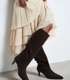 Nisantasi Jolie Coffee Suede Genuine ლოფერები