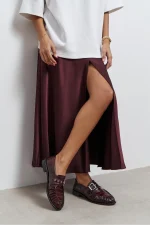 Nisantasi Lavio Burgundy Waterway Crocodile ლოფერები